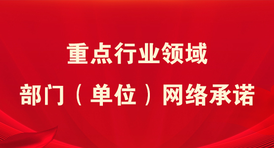 重点行业领域部门（单位）网络承诺